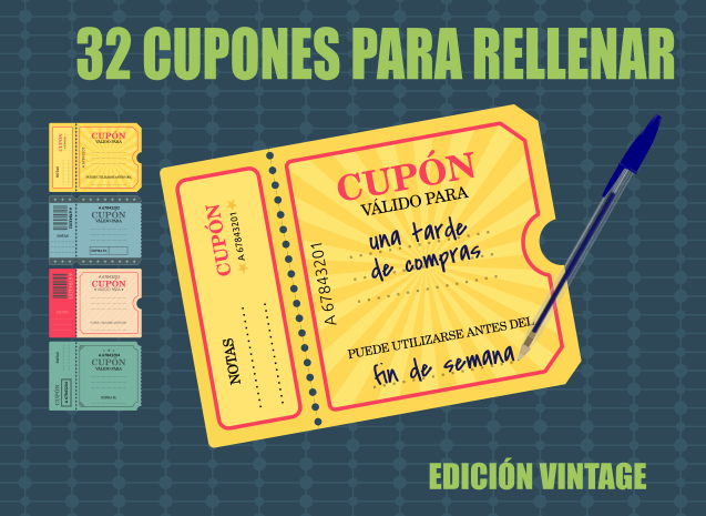 portada del libro 32 cupones para rellenar