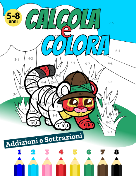 copertina del libro conta e colora