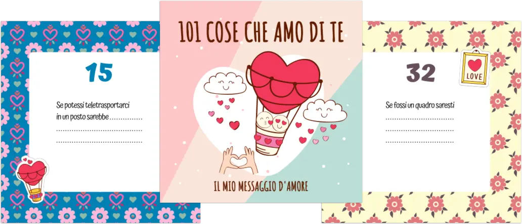 interno del libro personalizzabile - 101 cose che amo di te