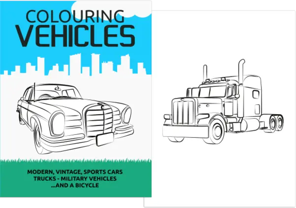cover and inside of the colouring book machines