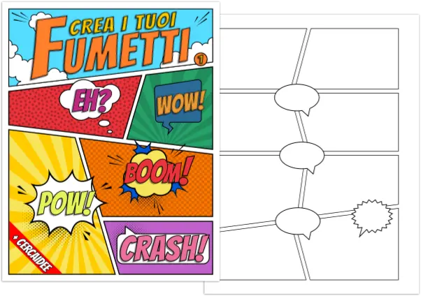 Copertina e interno di Crea i tuoi fumetti 1