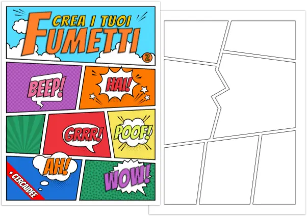 Copertina e interno di Crea i tuoi Fumetti 2