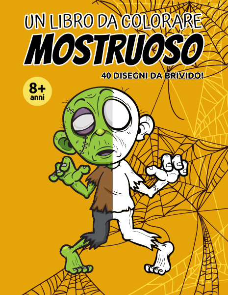 copertina del libro da colorare mostruoso