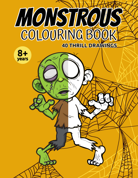 monstrous coloring book cover