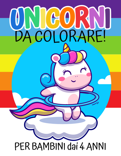 copertina del libro unicorni da colorare